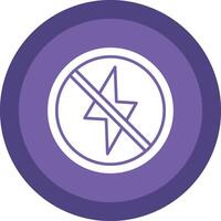Prohibited Sign Glyph Due Circle Icon Design vector