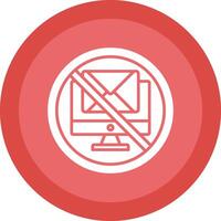 Prohibited Sign Glyph Due Circle Icon Design vector