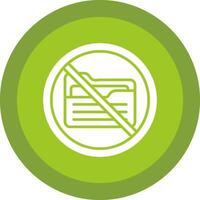 Prohibited Sign Glyph Due Circle Icon Design vector