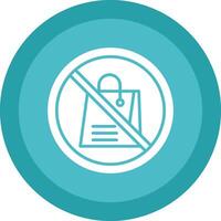 Prohibited Sign Glyph Due Circle Icon Design vector