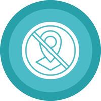 Prohibited Sign Glyph Due Circle Icon Design vector