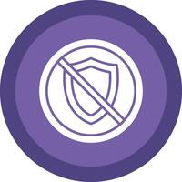 Prohibited Sign Glyph Due Circle Icon Design vector