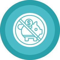 Prohibited Sign Glyph Due Circle Icon Design vector