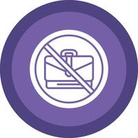 Prohibited Sign Glyph Due Circle Icon Design vector