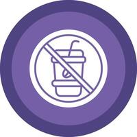 Prohibited Sign Glyph Due Circle Icon Design vector