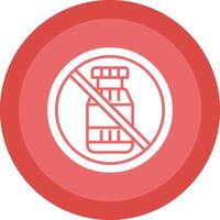 Prohibited Sign Glyph Due Circle Icon Design vector