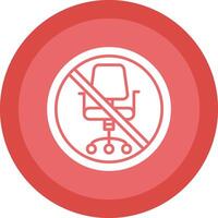 Prohibited Sign Glyph Due Circle Icon Design vector