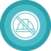 Prohibited Sign Glyph Due Circle Icon Design vector