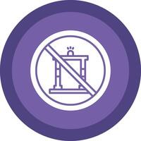 Prohibited Sign Glyph Due Circle Icon Design vector