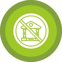 Prohibited Sign Glyph Due Circle Icon Design vector