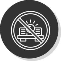 Prohibited Sign Glyph Due Circle Icon Design vector