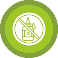 Prohibited Sign Glyph Due Circle Icon Design vector