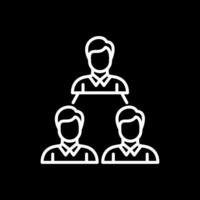 Workforce Management Line Inverted Icon Design vector