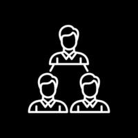 Workforce Management Line Inverted Icon Design vector