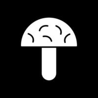 Mushrooms Glyph Inverted Icon Design vector