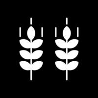 Wheat Glyph Inverted Icon Design vector