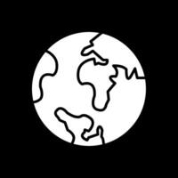 World Glyph Inverted Icon Design vector