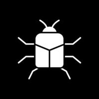 Stag Beetle Glyph Inverted Icon Design vector