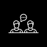 Consulting Services Line Inverted Icon Design vector