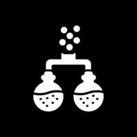 Flasks Glyph Inverted Icon Design vector