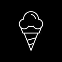 Cone Ice Cream Line Inverted Icon Design vector