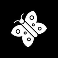 Butterfly Glyph Inverted Icon Design vector