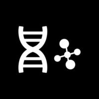 Dna Glyph Inverted Icon Design vector