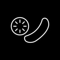 Cucumber Line Inverted Icon Design vector