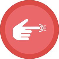 Pointing Right Glyph Due Circle Icon Design vector