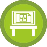 Architecture Glyph Due Circle Icon Design vector