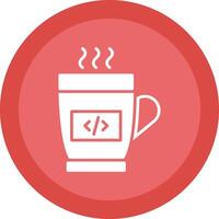Computing Glyph Due Circle Icon Design vector
