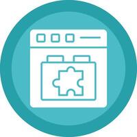 Plugins Glyph Due Circle Icon Design vector