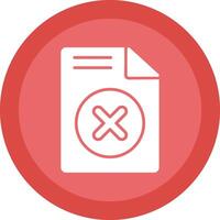 Cancel Glyph Due Circle Icon Design vector