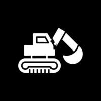 Digger Glyph Inverted Icon Design vector