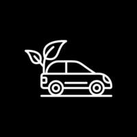 Eco Car Line Inverted Icon Design vector