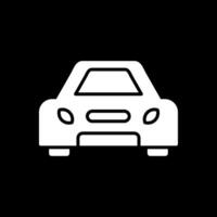 Car Glyph Inverted Icon Design vector