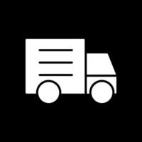 Truck Glyph Inverted Icon Design vector