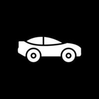 Car Glyph Inverted Icon Design vector