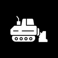 Drill Glyph Inverted Icon Design vector