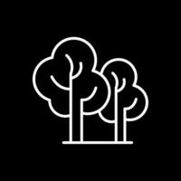 Trees Line Inverted Icon Design vector