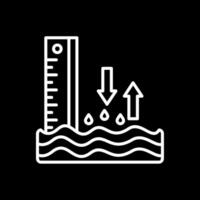 Sea Level Line Inverted Icon Design vector