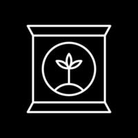 Fertilizer Line Inverted Icon Design vector