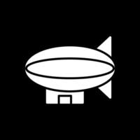 Blimp Glyph Inverted Icon Design vector