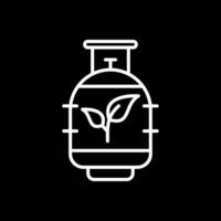 bio gas línea invertido icono diseño vector