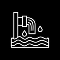 Sewer Line Inverted Icon Design vector