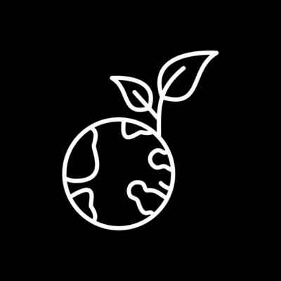 Save Planet Line Inverted Icon Design