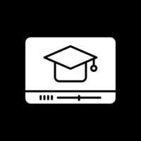 Educational Glyph Inverted Icon Design vector