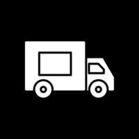 Truck Glyph Inverted Icon Design vector