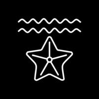 Starfish Line Inverted Icon Design vector