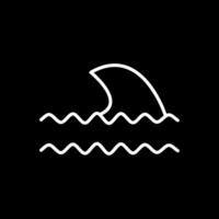 Ocean Waves Line Inverted Icon Design vector